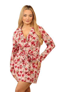 Womens Floral Mini Dress - Elaina Fashion
