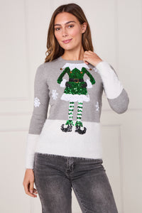 Sequin Elf Jumper – Grey