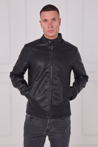 Men's PU Leather Zip Jacket