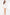 Woman wearing a white outfit on a white background
