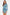 Woman wearing a colorful patterned dress on a white background
