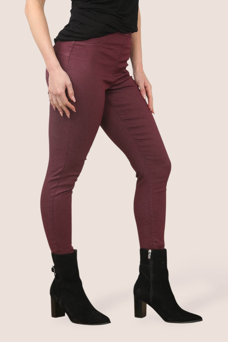 Women's High-Waisted Stretch Jeggings – Skinny Fit, Pull-On Design - Elaina Fashion
