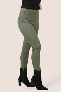 Women's High-Waisted KHAKI Jeggings – Stretch Skinny Fit - Elaina Fashion