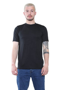 Men's Classic Black T-Shirt – Premium Cotton Crew Neck Tee for Everyday Wear - Elaina Fashion