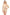 Woman wearing a beige romper on a white background